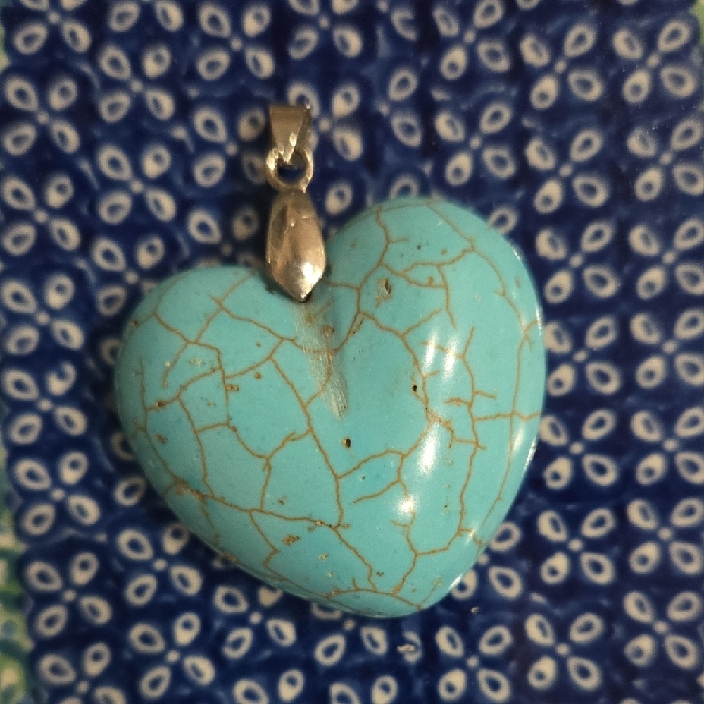 Turquoise Heart Pendant Necklace